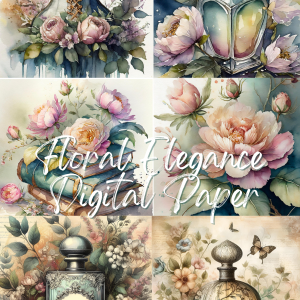 Floral Elegance Digital Paper