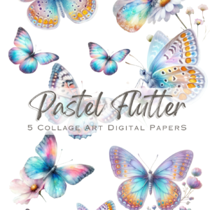 Pastel Flutter Digital Paper