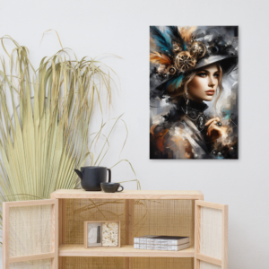 Statement Art Deco Steampunk Muse Wall Art