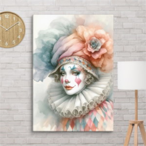 Pastel Carousel Muse – 18" x 26" Wall Art